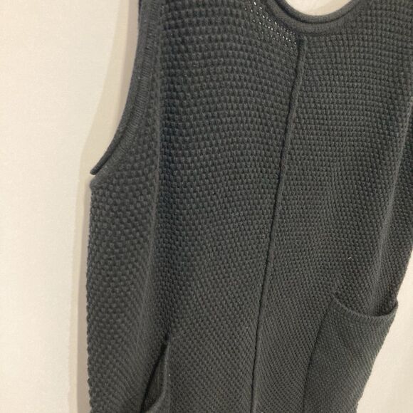 Free People Hailee Sweater Jumper Sleeveless Romper Pockets Large FP Beach Black - Picture 11 of 16